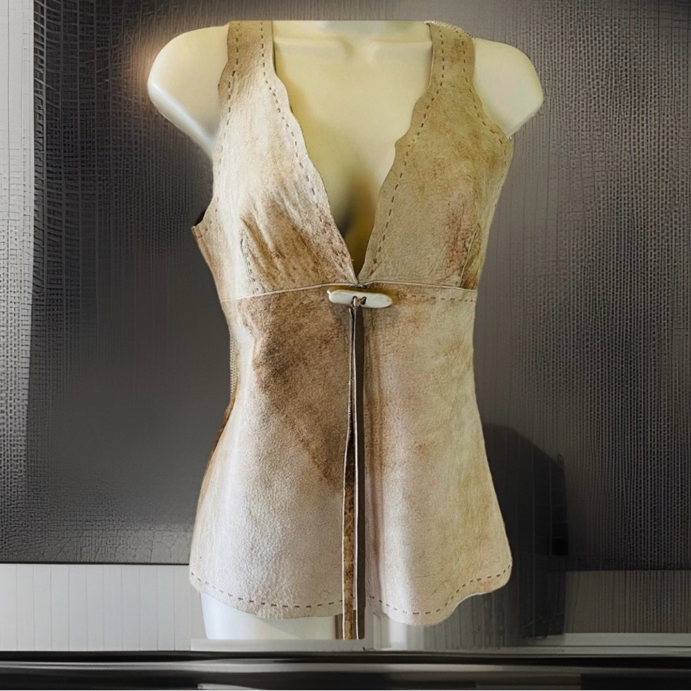 Dolce & Gabbana Tan Suede Leather Corset Top - Picture 5 of 13